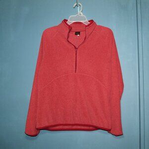 REI Womens Half Zip Red Heather Pullover